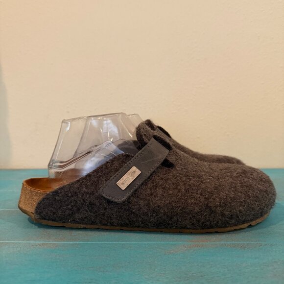 Haflinger Women's Kurt Bio Gio Wool Slip-On Clogs Gray Size 9.5 (41) - Picture 1 of 10